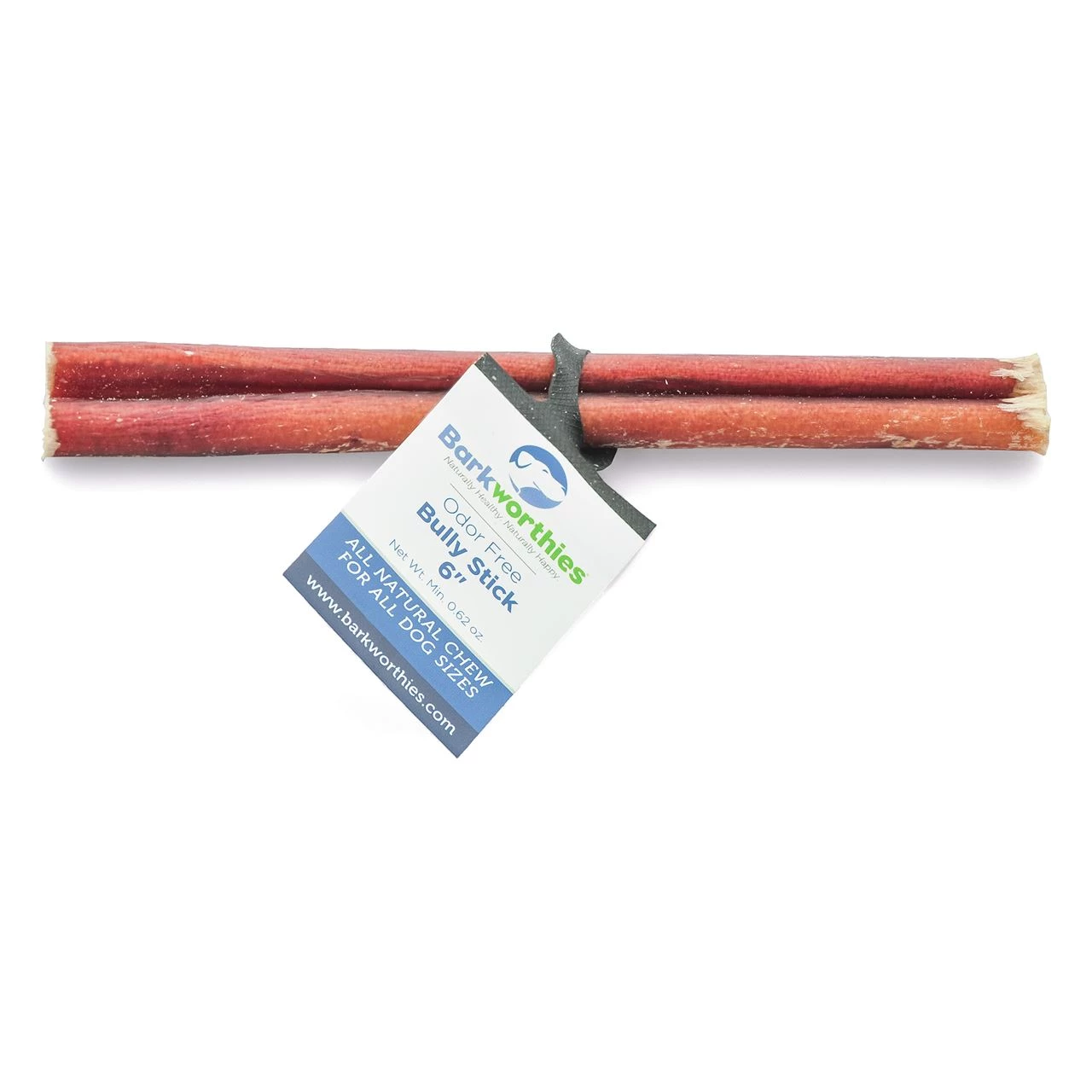Barkworthies Odor Free Bully Stick 6" 3 Barkworthies Odor Free Bully Stick 6"