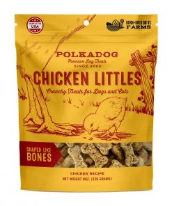 Polka Dog Chicken Littles Bone Shaped Chicken Dog Treats 8oz