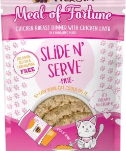 Canned Food Weruva Slide N' Serve Meal Of Fortune Chicken Breast With Chicken Liver Cat Food Pouch
