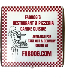 Fabdog Pizza Squeaky Dog Toy 10"