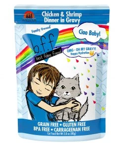 Weruva BFF OMG Ciao Baby! Chicken & Shrimp In Gravy Cat Food Pouches 2.8oz