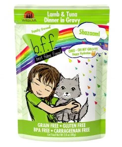 Weruva BFF OMG Shazaam! Lamb & Tuna In Gravy Cat Food Pouches 2.8oz