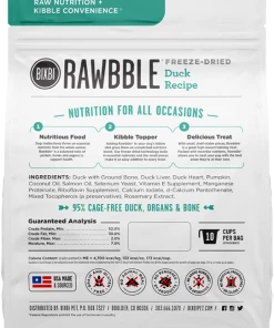 Dog Rawbble Freeze Dried Duck Recipe