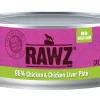Rawz Chicken & Chicken Liver Pate Cat Food Can 5.5oz Canned Food 2 Rawz Chicken & Chicken Liver Pate Cat Food Can 5.5oz Canned Food