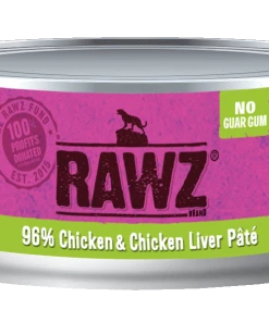 Rawz Chicken & Chicken Liver Pate Cat Food Can 5.5oz Canned Food
