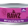 Canned Food Rawz Turkey & Turkey Liver Pate Cat Food Can 5.5oz 2 Canned Food Rawz Turkey & Turkey Liver Pate Cat Food Can 5.5oz