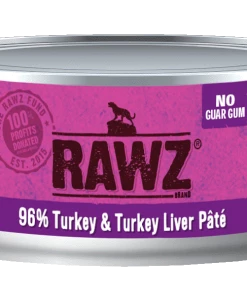 Canned Food Rawz Turkey & Turkey Liver Pate Cat Food Can 5.5oz