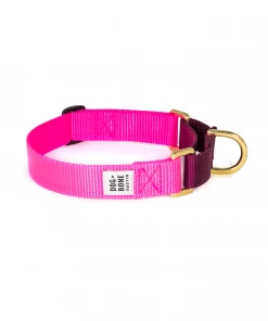Dog + Bone Martingale Collar Hot Pink & Purple