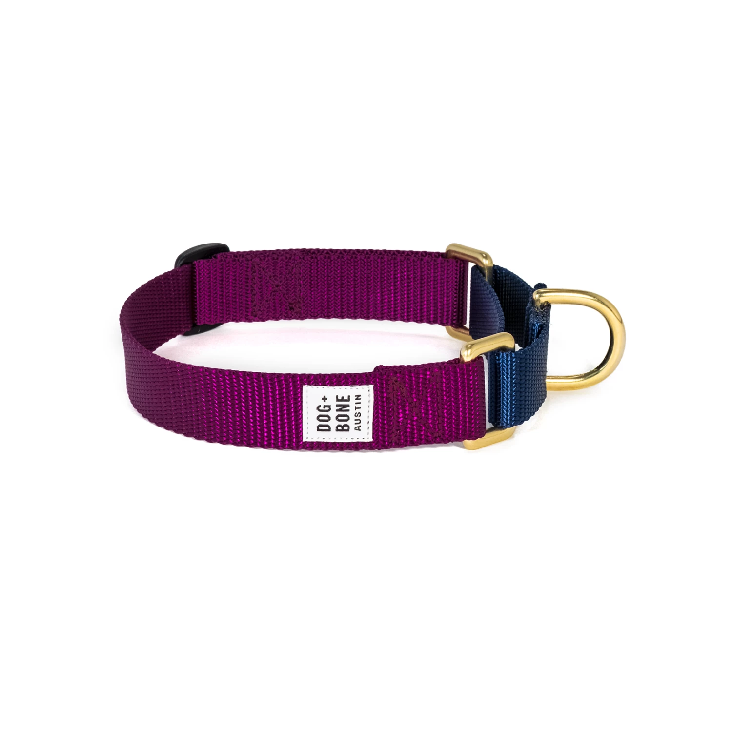 Dog + Bone Martingale Collar Purple & Navy 3 Dog + Bone Martingale Collar Purple & Navy
