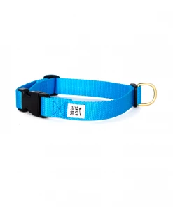Dog + Bone Snap Collar Blue