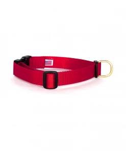 Dog + Bone Snap Collar Red