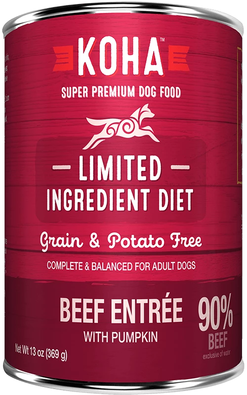 Koha Limited Ingredient Beef Entrée Canned Dog Food 13oz 3 Koha Limited Ingredient Beef Entrée Canned Dog Food 13oz