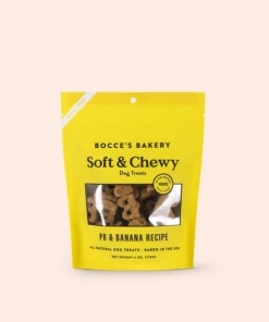 Dog Bocce's Bakery Chewy Peanut Butter & Banana Recipe 6oz