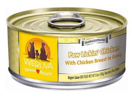 Weruva Paw Lickin' Chicken In Gravy Grain-Free Canned Dog Food 5.5oz 3 Weruva Paw Lickin' Chicken In Gravy Grain-Free Canned Dog Food 5.5oz