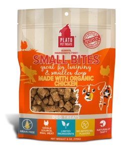 Plato Organic Chicken Small Bites Dog Treats