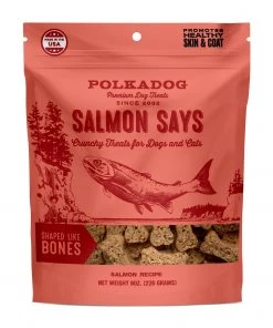 Crunchy Treats Polka Dog Salmon Says Salmon Treats For Cats & Dogs