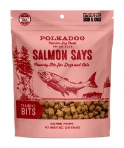 Polka Dog Salmon Says Crunchy Dog Treats For Cats & Dogs