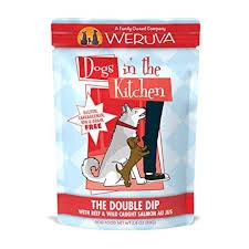 Weruva Double Dip With Beef & Wild Caught Salmon Dog Food Pouches 2.8oz