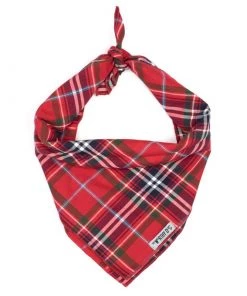 Worthy Dog Red Plaid Bandana