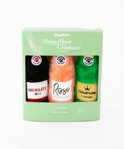 Zippy Paws Dog Happy Hour Crusherz - Wine Three Pack