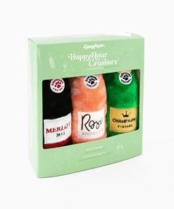 Zippy Paws Dog Happy Hour Crusherz - Wine Three Pack