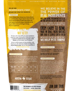 Bones & Co Frozen Raw Chicken Dog Food