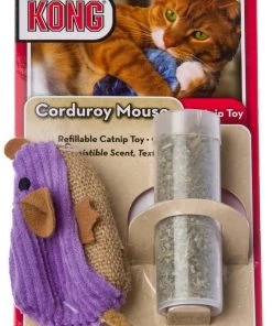 Furlys Store Kong Catnip Refillable Corduroy Mouse Cat Toy With Catnip