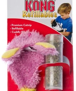 Furlys Store Kong Catnip Refillable Fuzzy Slipper Toy With Catnip