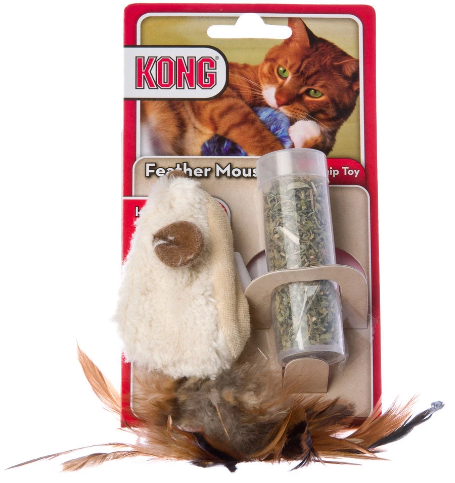 Furlys Store Kong Feather Mouse Catnip Toy 3 Furlys Store Kong Feather Mouse Catnip Toy