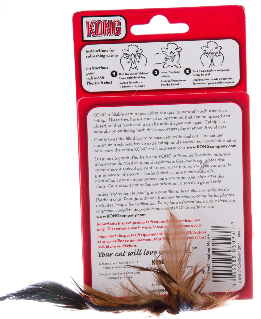 Furlys Store Kong Feather Mouse Catnip Toy 4 Furlys Store Kong Feather Mouse Catnip Toy