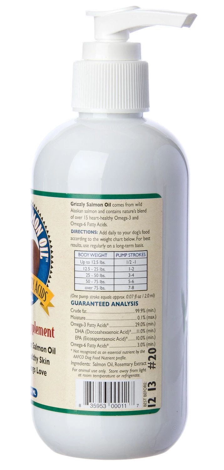 Furlys Store Grizzly Omega-3 Salmon Oil Pump Bottle Dog 8 Furlys Store Grizzly Omega-3 Salmon Oil Pump Bottle Dog