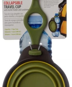 Furlys Store Dog Dexas Collapsible Travel Cup With Bottle Holder And Carabiner