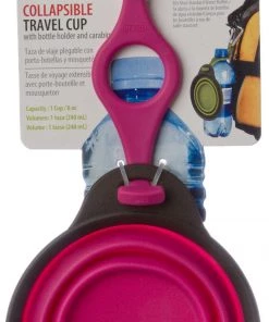 Furlys Store Dog Dexas Collapsible Travel Cup With Bottle Holder And Carabiner