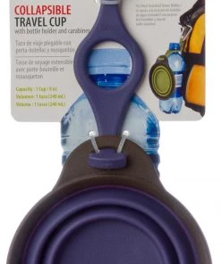 Furlys Store Dog Dexas Collapsible Travel Cup With Bottle Holder And Carabiner