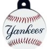 Furlys Store New York Yankees Circle Shaped Dog ID Tag With Custom Engraving