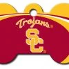 Furlys Store USC Trojans Bone Shaped Dog ID Tag With Custom Engraving