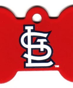 Furlys Store St Louis Cardinals Bone Shaped Dog ID Tag With Custom Engraving