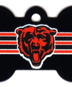 Furlys Store Chicago Bears Bone Shaped Dog ID Tag With Custom Engraving