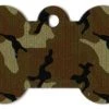Furlys Store Camouflage Bone Shaped Dog ID Tag With Custom Engraving