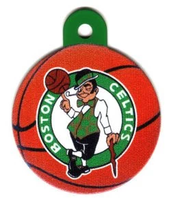 Furlys Store Boston Celtics Circle Shaped Pet ID Tag With Custom Engraving