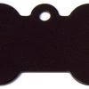 Furlys Store Aluminum Black Bone Shaped Dog ID Tag With Custom Engraving