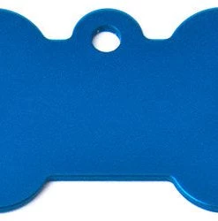 Furlys Store Aluminum Blue Bone Shaped Dog ID Tage With Custom Engraving