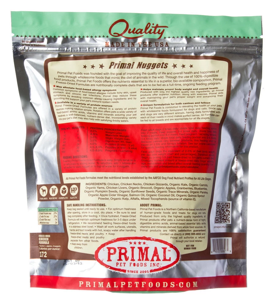 Primal Freeze Dried Chicken Formula Dog Food 4 Primal Freeze Dried Chicken Formula Dog Food