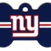 Furly's Pet Supply New York Giants Bone Shaped Dog ID Tag With Custom Engraving