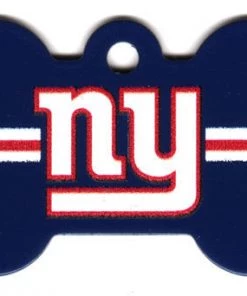 Furly's Pet Supply New York Giants Bone Shaped Dog ID Tag With Custom Engraving