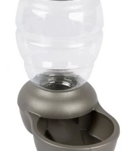 Furly's Pet Supply Petmate Replendish Pet Food Feeder With Microban Brushed Nickel