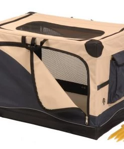 Furly's Pet Supply Precision Pet Soft-Side Pet Crate 3000 Navy/Tan