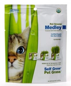 Furly's Pet Supply Cat Pet Greens Organic Grass Medley