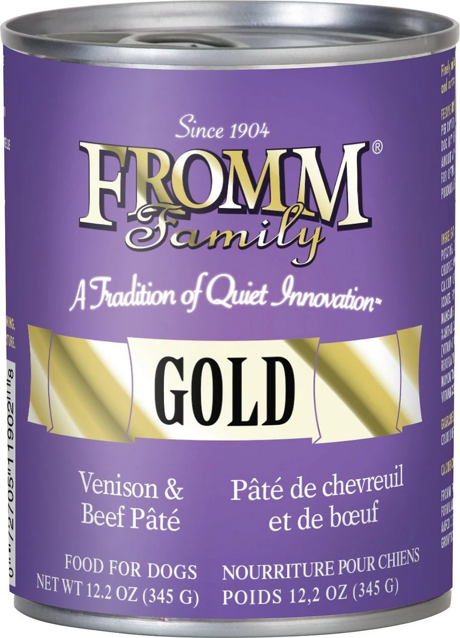Fromm Gold Venison & Beef Pate Dog Food Can 12.2oz 3 Fromm Gold Venison & Beef Pate Dog Food Can 12.2oz