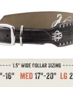 Furly's Pet Supply Dog Mutt Couture Distressed Leather Collar